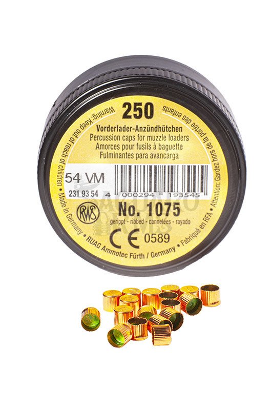 RWS Percussion Caps Nr. 1075, 250 stk.