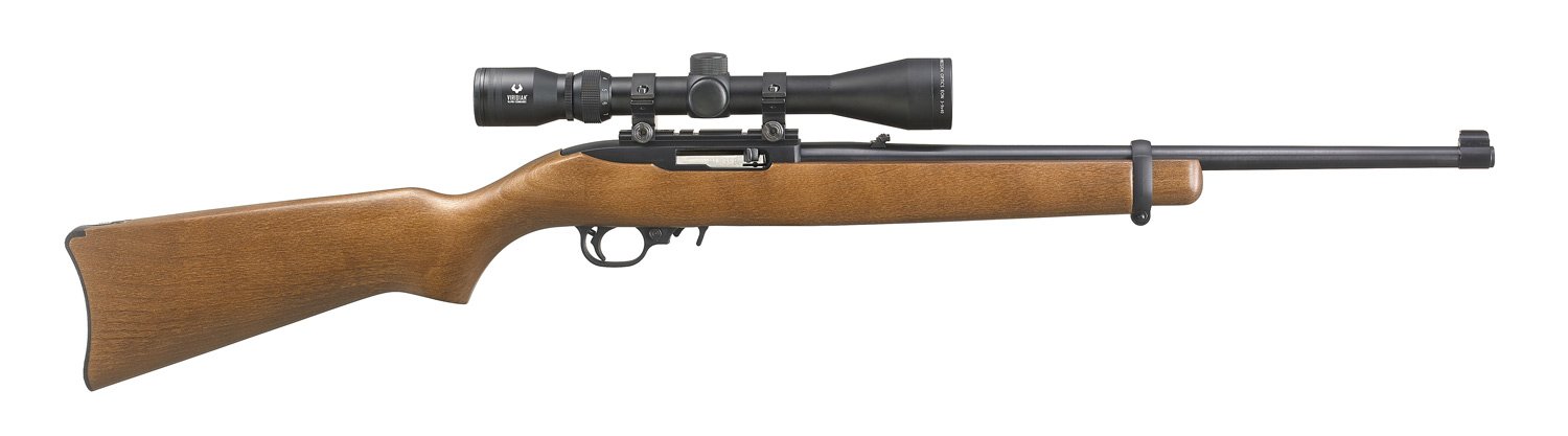 10/22 Carbine med Viridian EON 3-9x40 scope, Hardwood skfte
