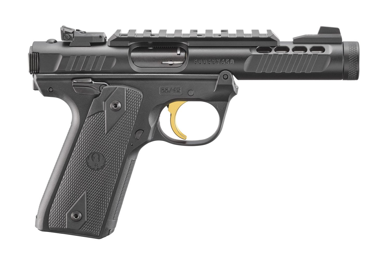 Ruger Mark IV 22/45 Lite, Black w. Gold trigger