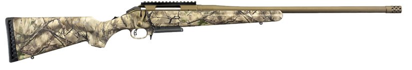 American Rifle .243Win, cerakote bronze, Go Wild camo stock
