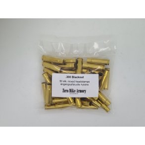 Engangsafskudte .300 Blackout hylstre, 50 stk