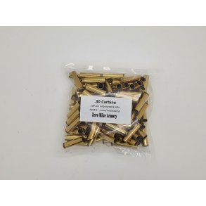 Engangsafskudte .30 Carbine hylstre, 100 stk