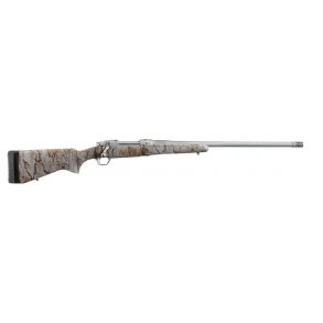 Hawkeye FTW Hunter, 375 Ruger, Hawkeye Matte Stainless, Natural Gear Camo Hardwood