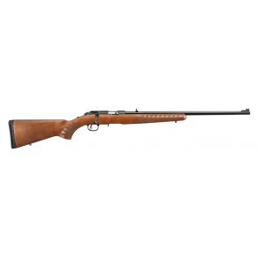 Ruger American Rimfire Wood Stock, 22 LR, Satin Blued, Wood stock
