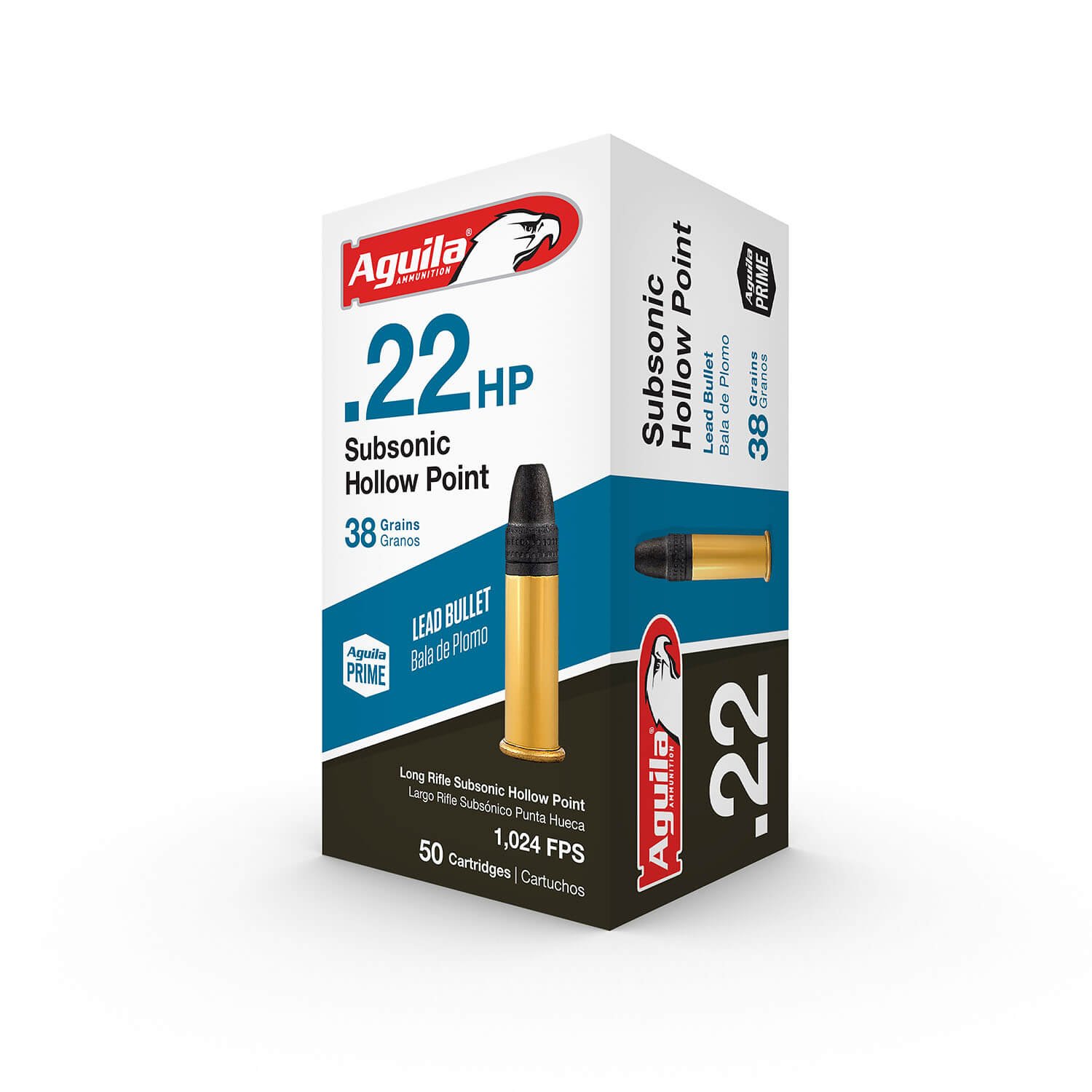 Aguila .22LR Subsonic Hollow Point 38gr, 50stk