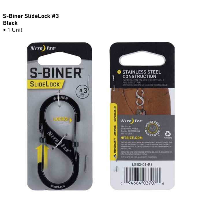 S-Biner SlideLock #3 - Black
