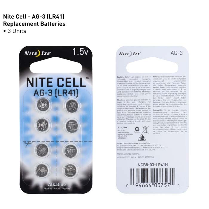 Nite Cell AG-3 Battery - 8 Pack