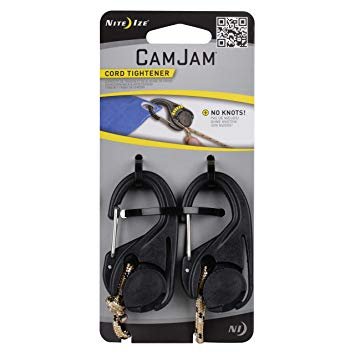 CamJam Cord Tightener - 2 Pack with 8 ft Rope